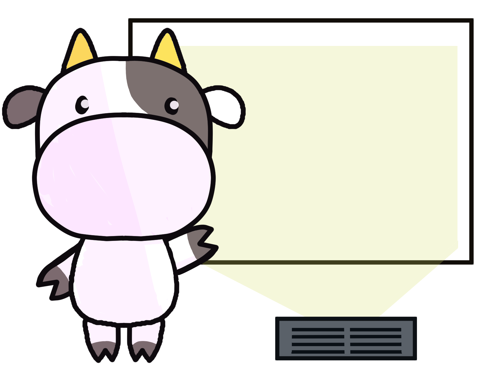 カギ110番の解説をする牛先生の画像